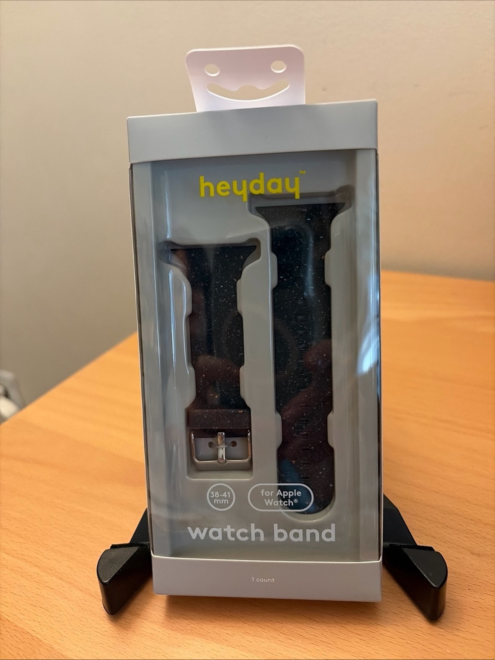 heyday Black Glitter Silicone Apple Watch Band (38-41mm)